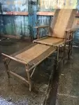 Chaise longue 50s rotin
