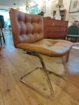 Chaise space age 70s chrome et skai 