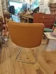 Chaise space age 70s chrome et skai 