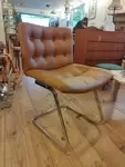 Chaise space age 70s chrome et skai 