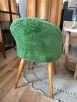 chaise verte année 70