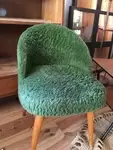 chaise verte année 70