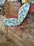 Chaise vintage tapissée