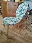 Chaise vintage tapissée