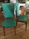 Chaises en skai vintage 