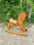 Cheval à bascule bois 70's