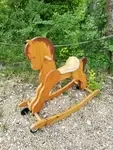 Cheval à bascule bois 70's