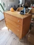 Commode vintage années 70 pieds compas 