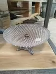 Coupe cristal pied argenté XXe 