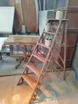 Escabeau bois années 50