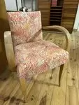 Fauteuil bridge tapisserie corail 