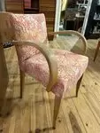 Fauteuil bridge tapisserie corail 