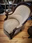 Fauteuil Crapaud tapisserie d'origine