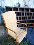 Fauteuil en rotin années 60