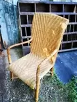 Fauteuil en rotin années 60