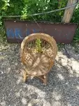 Fauteuil enfant rotin années 70