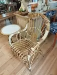 Fauteuil rotin vintage