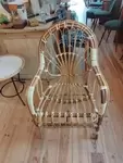 Fauteuil rotin vintage