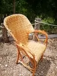 Fauteuil tressé chataignier