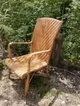 Fauteuil vintage en osier