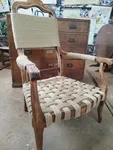 Fauteuil voltaire en corde 