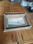 Huile sur bois déco marine