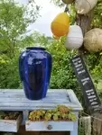 Jarre de jardin bleu cobalt