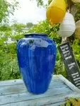 Jarre de jardin bleu cobalt
