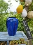 Jarre de jardin bleu cobalt