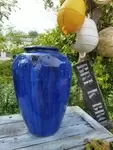 Jarre de jardin bleu cobalt
