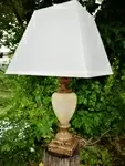 Lampe de chevet en albâtre et marbre 