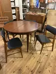 Lot chaises mid century skai noir