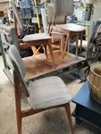Lot de chaise vintage bois et skai