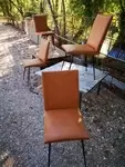 Lot de quatre chaises design 60s