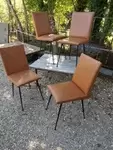 Lot de quatre chaises design 60s