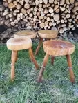 Lot de quatre tabourets mid century