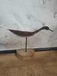 Oiseaux en bois peint main XXe