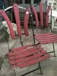 Paire de chaises de jardin en fer forgé