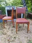 Paire de chaises design 60