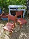 Paire de chaises design 60