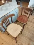 Paire de chaises en bois bistro