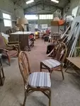 Paire de chaises en rotin 