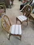 Paire de chaises en rotin 