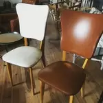 Paire de chaises vintage en skai 