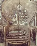 Paire de fauteuil Emanuelle décor paon