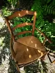 Paire de fauteuils anciens paillé