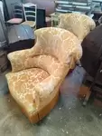 Paire de fauteuils crapauds