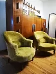 Paire de fauteuils crapauds