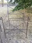 Paire de fauteuils de jardin en fer forgé