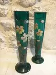 Paire de vases émaillés 1900